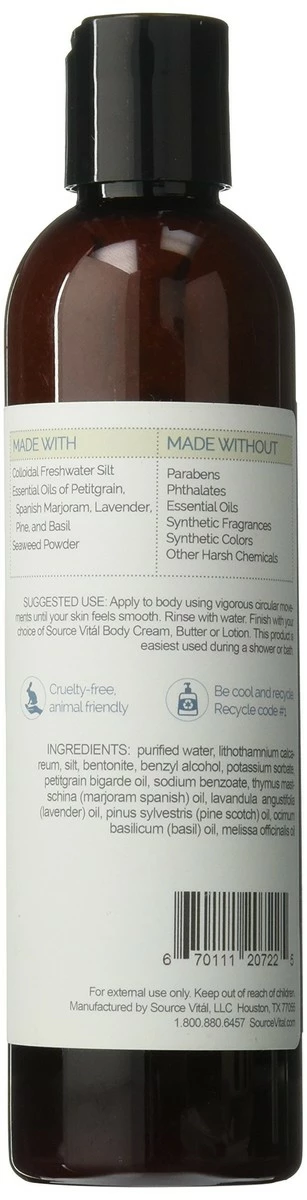 Source Vital Source Vitál Apothecary | Silt Body Scrub | All-Natural, Hydrating, And Exfoliating For All Skin Types | 8.39 FL Oz. 4 Source Vital Source Vitál Apothecary | Silt Body Scrub | All-Natural, Hydrating, And Exfoliating For All Skin Types | 8.39 FL Oz. - Image 2
