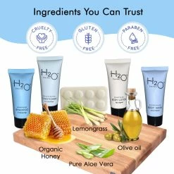 Hotel Size Toiletries Set | H2O Therapy All-In-Kit Amenities For Hotels, Airbnb & Rentals | .85 Oz Hotel Shampoo & Conditioner, Body Wash, Body Lotion & 1 Oz Bar Soap | 75 Piece Travel Kit 11 Hotel Size Toiletries Set | H2O Therapy All-In-Kit Amenities For Hotels, Airbnb & Rentals | .85 Oz Hotel Shampoo & Conditioner, Body Wash, Body Lotion & 1 Oz Bar Soap | 75 Piece Travel Kit -Moisturizers Sales osx5zsqan2c0okvmkg9m0fusa8x8