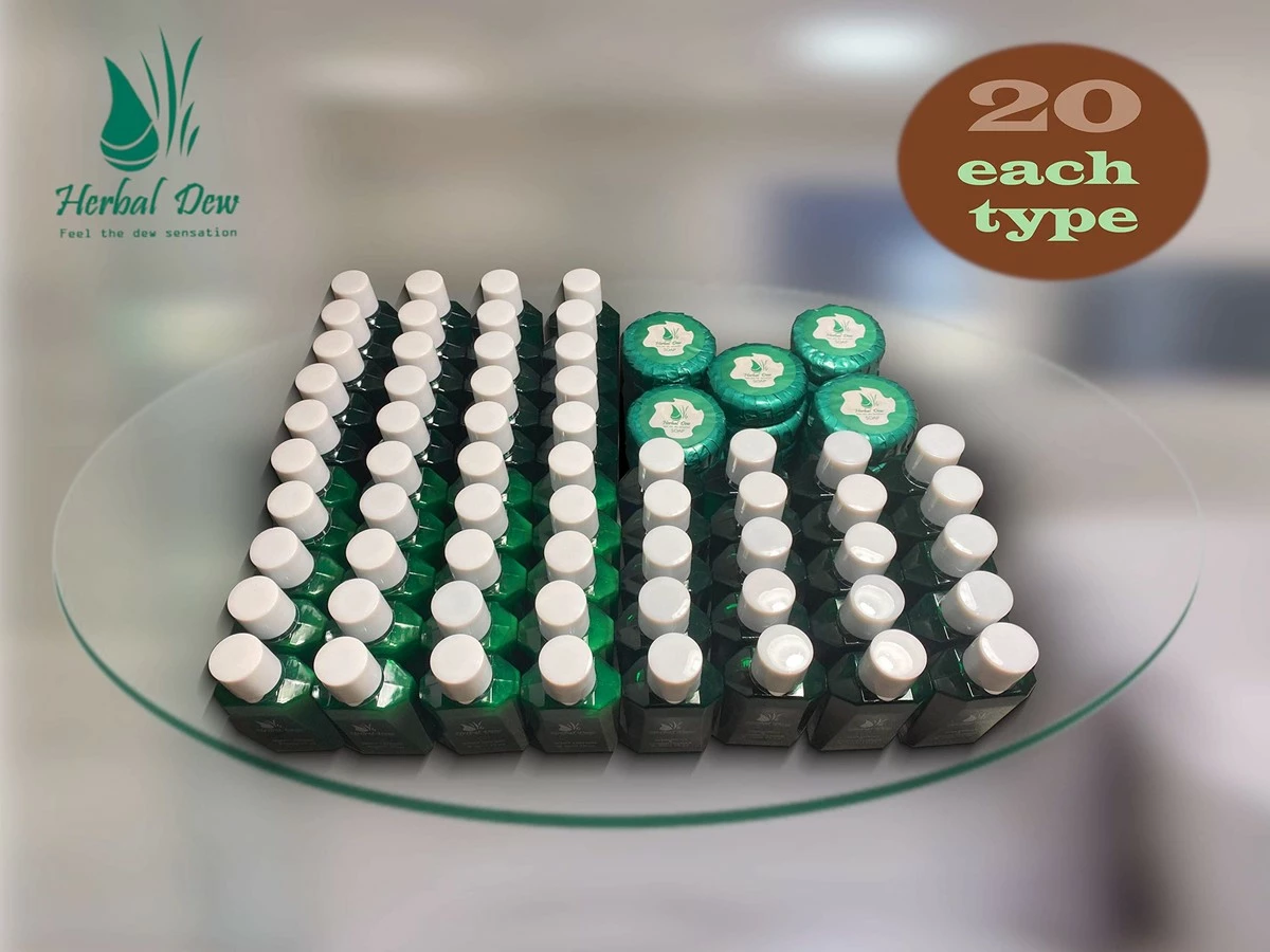 Herbal Dew Hotel Amenities And Travel Size Toiletries Sets: Shampoo & C., Body Wash, Body Lotion And Bar Soap, Aloe & Mint Fragrance, 20 Sets=80 Pcs 5 Herbal Dew Hotel Amenities And Travel Size Toiletries Sets: Shampoo & C., Body Wash, Body Lotion And Bar Soap, Aloe & Mint Fragrance, 20 Sets=80 Pcs - Image 3