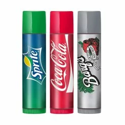 Lip Smacker Coca-Cola Lip Balm Trio - Sprite, Coca-Cola, Barq's Root Beer 3-Pack