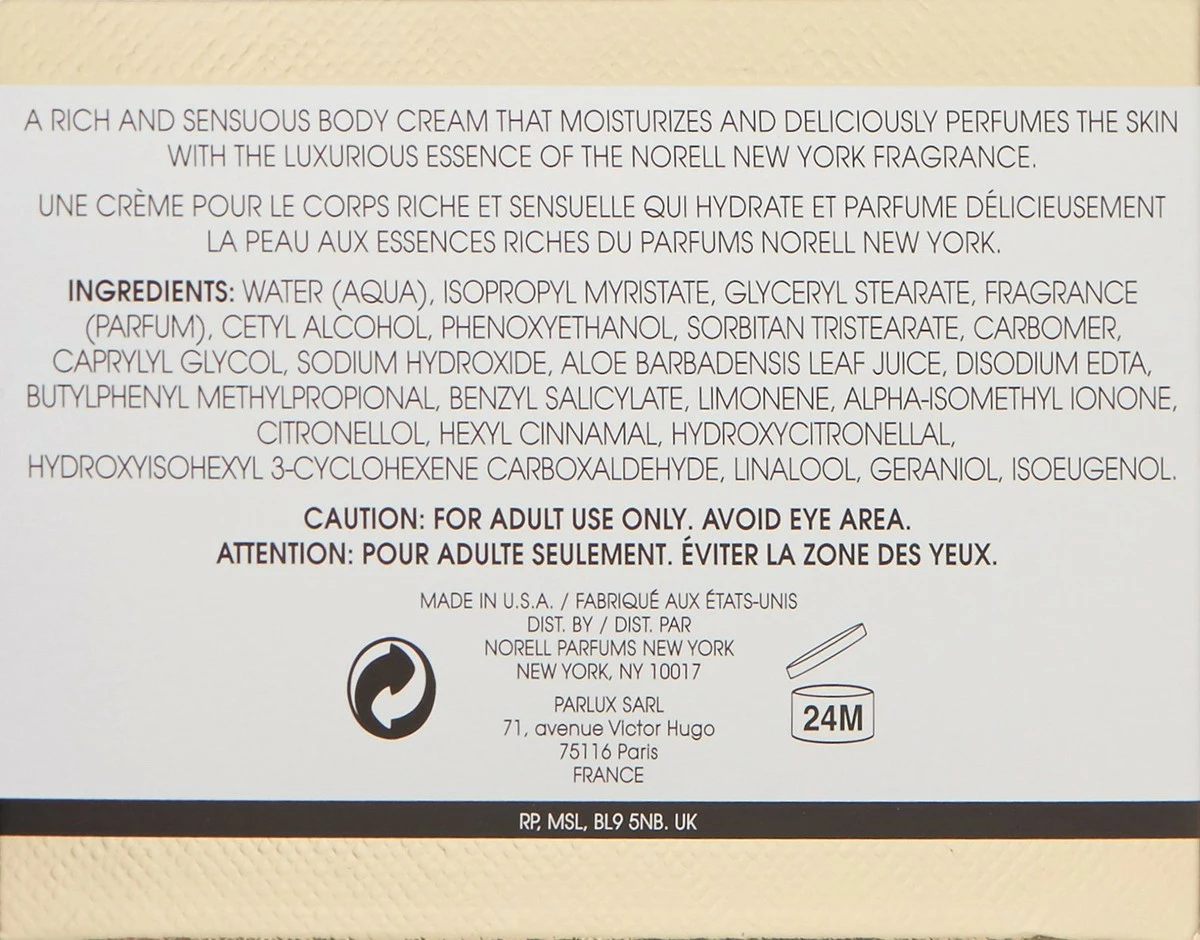 Norell New York Body Cream, 6.7 Oz 5 Norell New York Body Cream, 6.7 Oz - Image 3