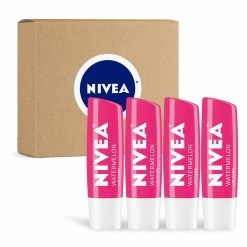 NIVEA Store NIVEA Watermelon Lip Care - Tinted Lip Balm For Beautiful, Soft Lips, 4 Count