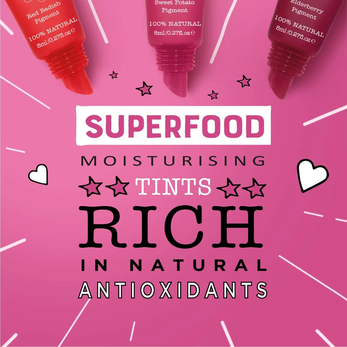 Dr. Lipp - Superfood Tint 3 Pack – Sweet Potato, Red Radish & Elderberry. Long Lasting Stains Made From Organic Edible Plant Pigments. Fragrance, GMO, Paraben & Cruelty Free 7 Dr. Lipp - Superfood Tint 3 Pack – Sweet Potato, Red Radish & Elderberry. Long Lasting Stains Made From Organic Edible Plant Pigments. Fragrance, GMO, Paraben & Cruelty Free - Image 5