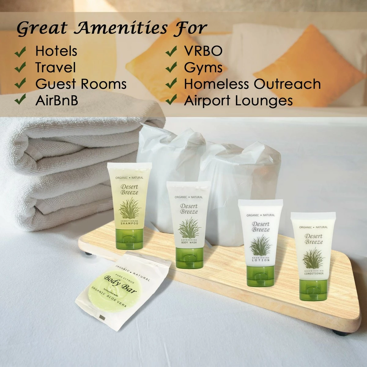 Terra Pure Desert Breeze Hotel Soaps And Toiletries Bulk Set | 1-Shoppe All-In-Kit Amenities For Hotels | 1oz Hotel Shampoo & Conditioner, Body Wash, Body Lotion & Bar Soap | Travel Size Toiletries 150 Pieces 4 Terra Pure Desert Breeze Hotel Soaps And Toiletries Bulk Set | 1-Shoppe All-In-Kit Amenities For Hotels | 1oz Hotel Shampoo & Conditioner, Body Wash, Body Lotion & Bar Soap | Travel Size Toiletries 150 Pieces - Image 2
