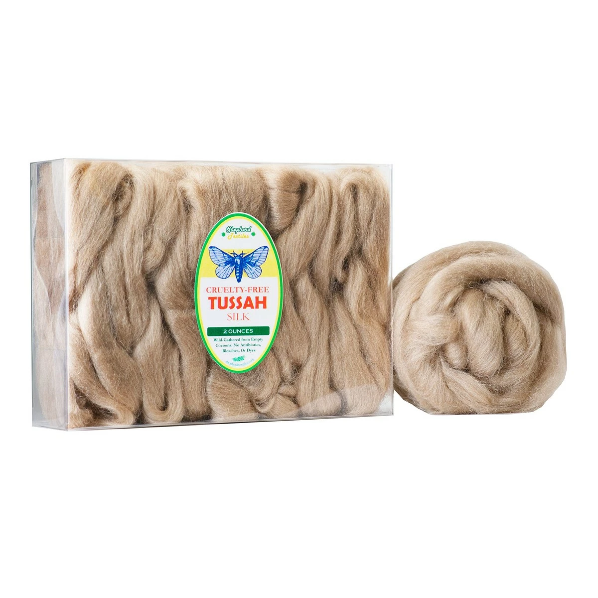Shepherd Textiles Cruelty Free Tussah Silk For Soap Making (2 Oz.) Wild Gathered From Empty Cocoons (Combed Top/Sliver) 5 Shepherd Textiles Cruelty Free Tussah Silk For Soap Making (2 Oz.) Wild Gathered From Empty Cocoons (Combed Top/Sliver) - Image 3