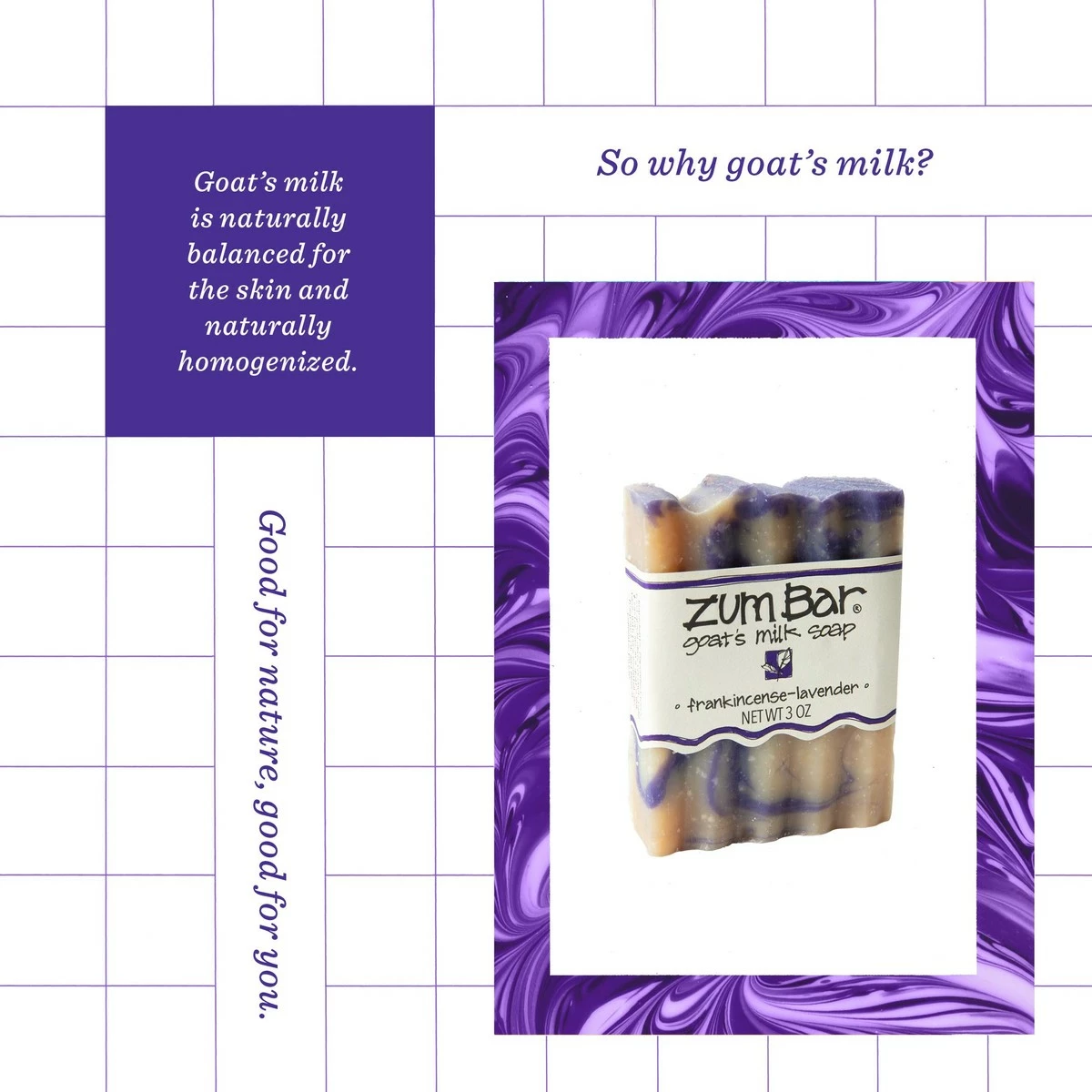 Indigo Wild Zum Bar Goat's Milk Soap - Lavender Blends - Frankincense-Lavender, Lavender-Rosemary, Lavender-Mint - 3 Oz (3 Pack) 8 Indigo Wild Zum Bar Goat's Milk Soap - Lavender Blends - Frankincense-Lavender, Lavender-Rosemary, Lavender-Mint - 3 Oz (3 Pack) - Image 6