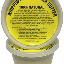 Afrikaimports Whipped African Shea Butter Creamy, White, 16 Oz.