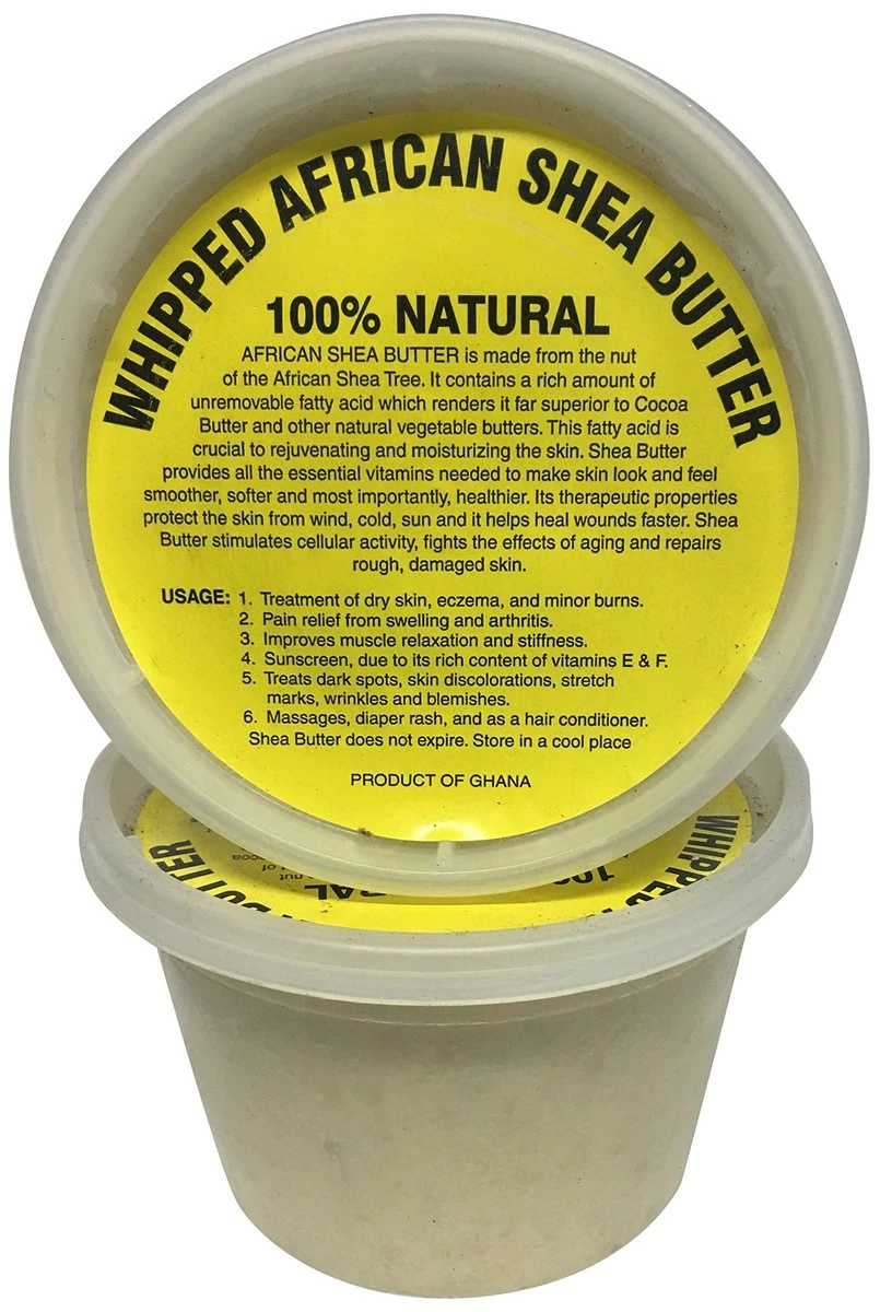 Afrikaimports Whipped African Shea Butter Creamy, White, 16 Oz. 3 Afrikaimports Whipped African Shea Butter Creamy, White, 16 Oz.