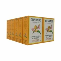 Linha Glicerina Granado - Sabonete Em Barra Vegetal Amendoa (12 X 90 Gr) - (Granado Glycerin Collection - Vegetable Bar Soap Almond (12 X Net 3.2 Oz))