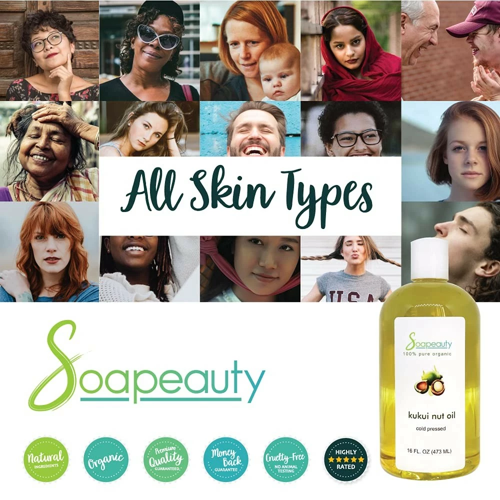 Soapeauty KUKUI NUT OIL Organic Cold Pressed Unrefined | 100% Natural Available In Bulk | Carrier For Essential Oils, Face, Skin, Hair Moisturizer, Soap Making | Sizes 2OZ To 7 LBS | (7 LBS) 7 Soapeauty KUKUI NUT OIL Organic Cold Pressed Unrefined | 100% Natural Available In Bulk | Carrier For Essential Oils, Face, Skin, Hair Moisturizer, Soap Making | Sizes 2OZ To 7 LBS | (7 LBS) - Image 5