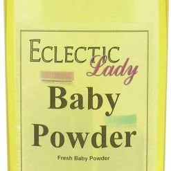 Eclectic Lady Baby Powder Massage Oil, 4 Oz, With Sweet Almond Oil And Organic Jojoba Oil, Preservative Free