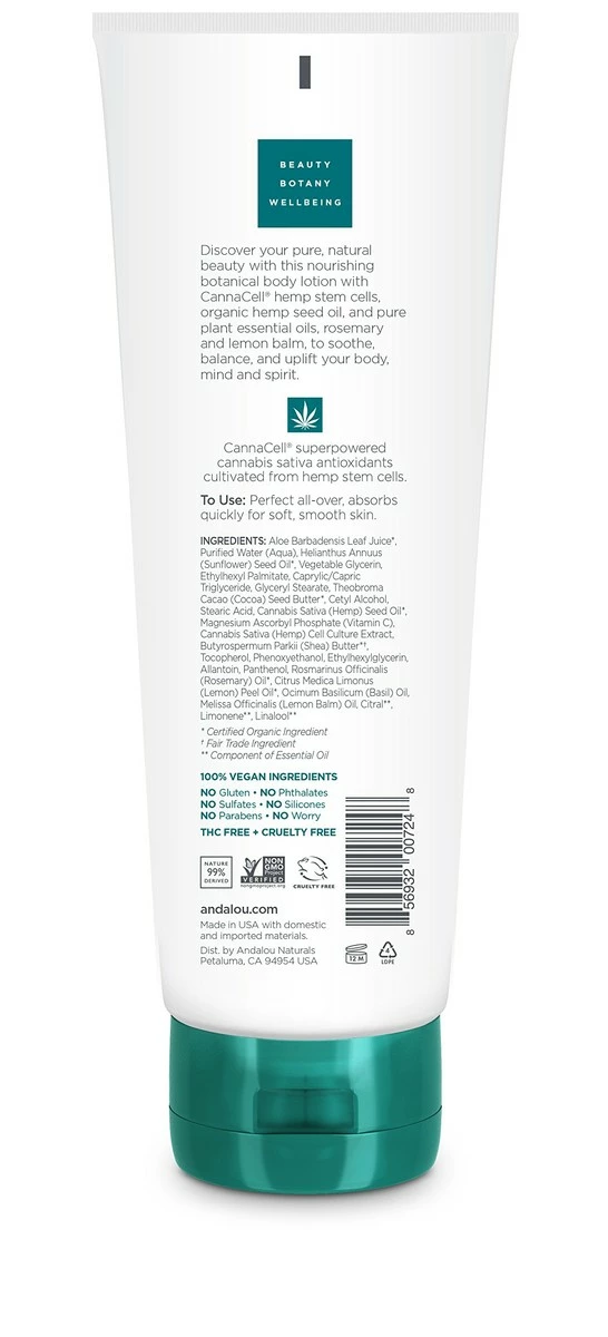 Andalou Naturals Store Andalou Naturals CannaCell Body Lotion - JOYFUL 8 Fl Oz 4 Andalou Naturals Store Andalou Naturals CannaCell Body Lotion - JOYFUL 8 Fl Oz - Image 2