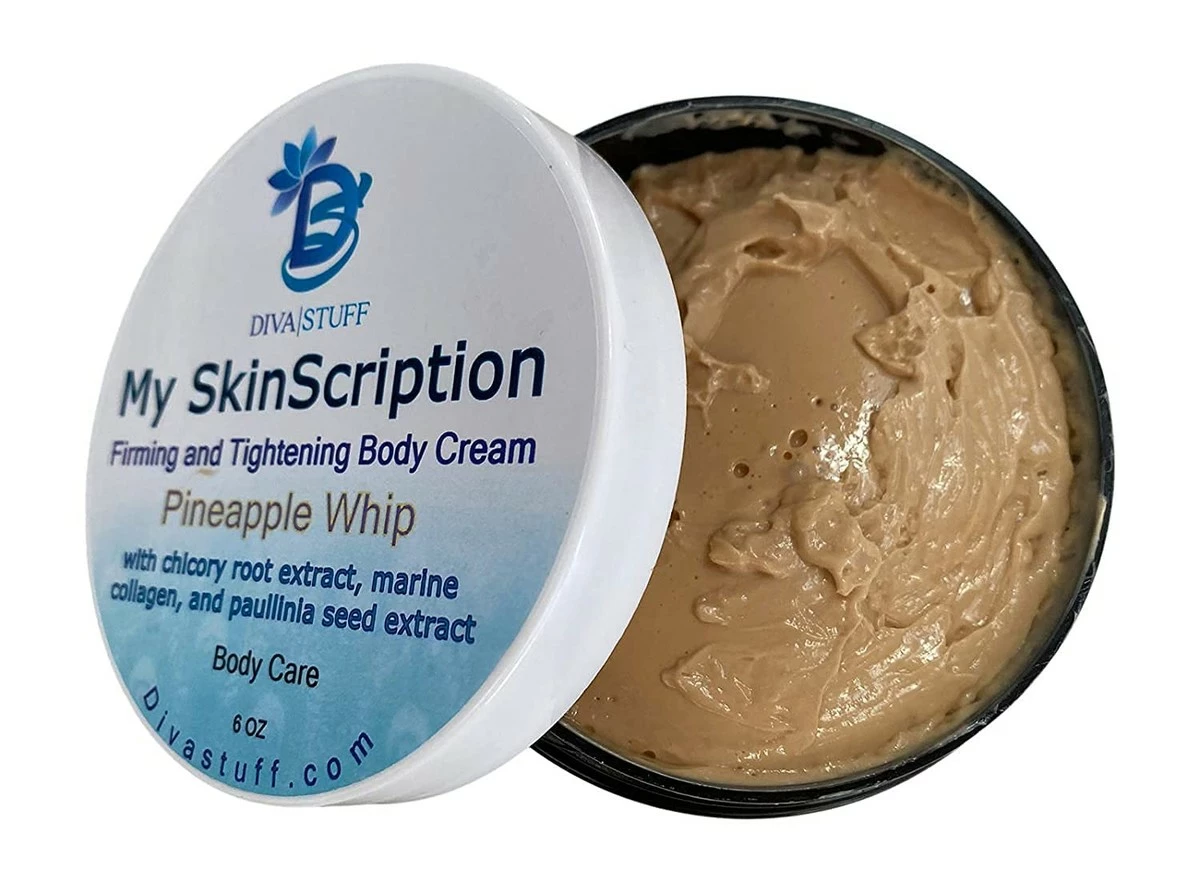 Diva Stuff Store Firming And Tightening Body Cream. Pineapple Whip Scent With Chicory Root Extract And Marine Collagen, By Diva Stuff, 4oz 4 Diva Stuff Store Firming And Tightening Body Cream. Pineapple Whip Scent With Chicory Root Extract And Marine Collagen, By Diva Stuff, 4oz - Image 2