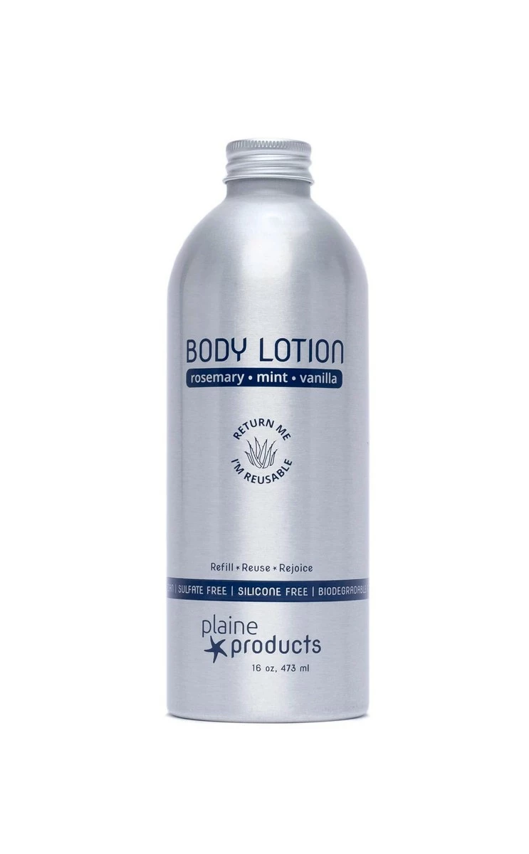 Plaine Products Store Eco-Friendly Body Lotion - Rosemary, Mint, Vanilla - Sensitive Skin, 16 Oz (Refill Bottle) 3 Plaine Products Store Eco-Friendly Body Lotion - Rosemary, Mint, Vanilla - Sensitive Skin, 16 Oz (Refill Bottle)