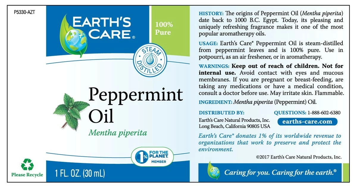 Earth's Care Pure Peppermint Essential Oil, Steam-Distilled, Bottled In USA (4 Bottles) 4 Earth's Care Pure Peppermint Essential Oil, Steam-Distilled, Bottled In USA (4 Bottles) - Image 2