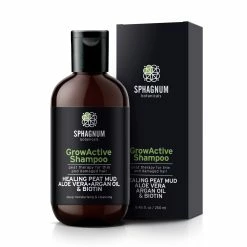 Sphagnum Botanicals Argan Oil Shampoo For Hair Growth - With Fulvic Acid From Natural Nordic Peat Mud - No SLS, Parabens, Sulfate-Free - Biotin And Aloe Vera Treatment For Thinning And Damaged Hair
