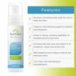 Nurture Valley Rinse Free Body Wash Cleanser | No Rinse Foaming Body Wash That Cleanses, Moisturizes, And Protects Skin - Non Allergenic - Non Sensitizing - Wipe Away Cleanser - 12 Bottles -Moisturizers Sales rxgaoubp335al7fdd3z4hbkdqv9o