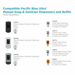 Georgia Pacific Pacific Blue Ultra™ Manual Soap & Sanitizer Dispenser Starter Kit By GP PRO, 5305714, [Contains 1 Manual Soap & Sanitizer Dispenser (53057) And 1 Manual Gentle Foam Soap Dispenser Refill (43714)] -Moisturizers Sales s11dvc7o2cz3ahsv6ap6gw5rph4l