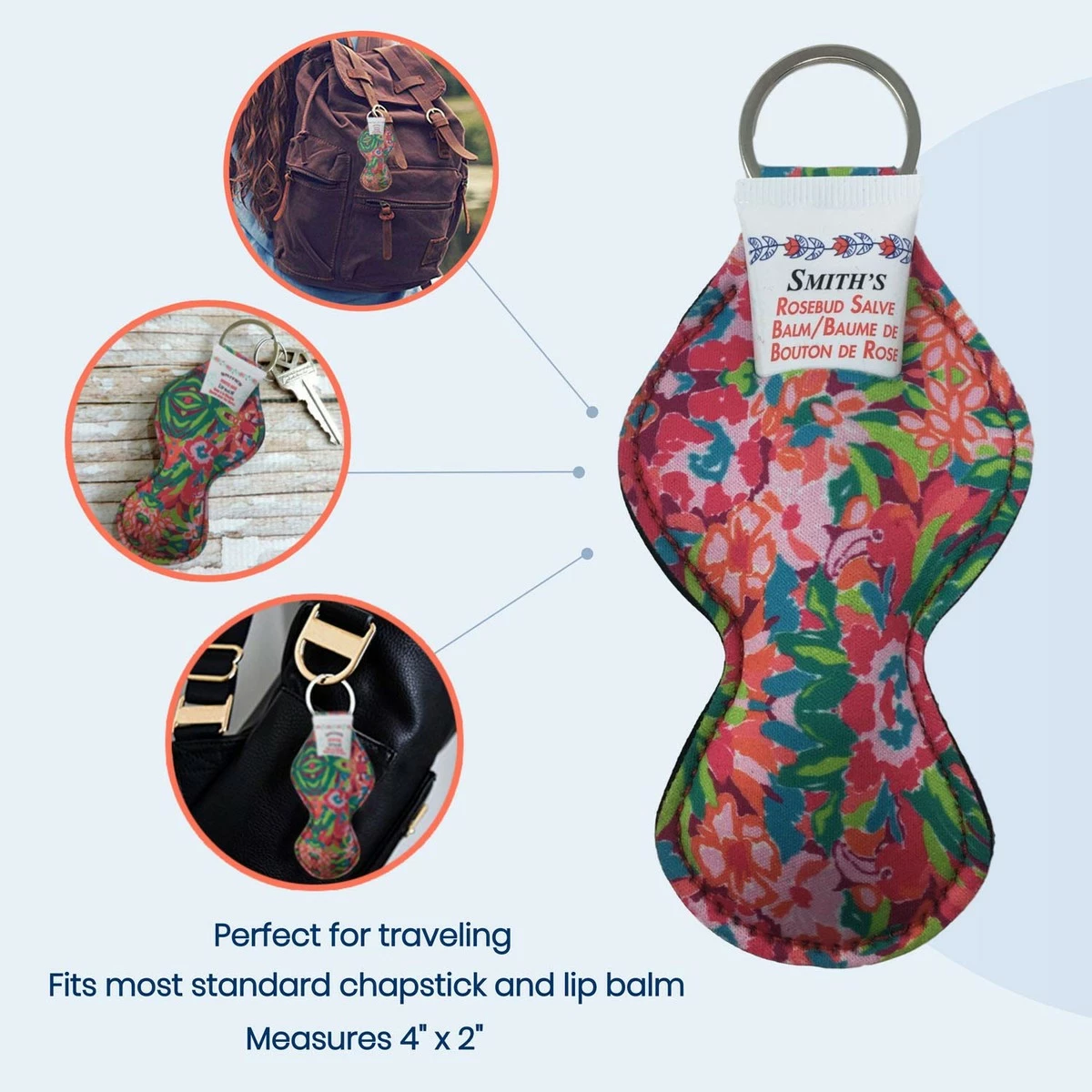 Smith’s Rosebud Salve, Lip Balm And Lip Balm Holder Keychain Bundle - Natural Lip Care Moisturizer, All-Purpose And Case For Teens, Women And Men (Rosebud Salve) 7 Smith’s Rosebud Salve, Lip Balm And Lip Balm Holder Keychain Bundle - Natural Lip Care Moisturizer, All-Purpose And Case For Teens, Women And Men (Rosebud Salve) - Image 5