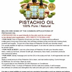 PISTACHIO OIL Italian Pistacia Vera 100% Pure Natural Refined 4 Fl.oz.- 120 Ml For FACE, SKIN, BODY, HAIR, NAILS, FOOT CARE. Vitamin E Antioxidant Serum, Skin Moisturizer By Botanical Beauty -Moisturizers Sales s5r6b064tzbzr9olie5xvxxwm3rq