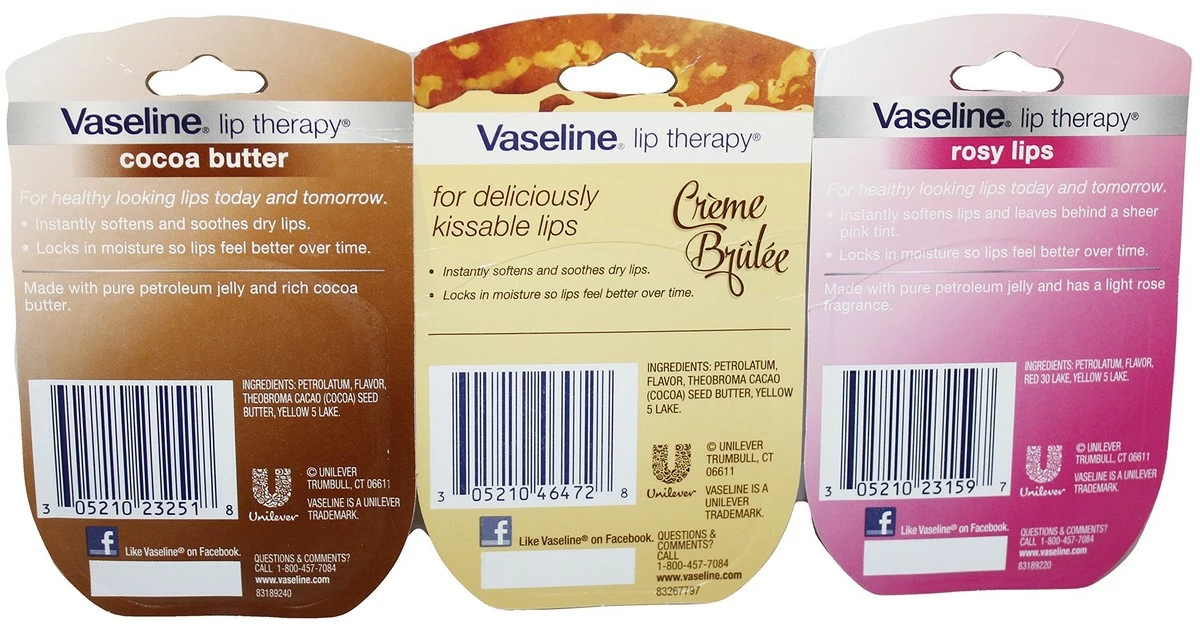 Vaseline Lip Therapy 0.25 Oz 3 Pack Bundle - Creme Brulee, Rosy Lips & Cocoa Butter 5 Vaseline Lip Therapy 0.25 Oz 3 Pack Bundle - Creme Brulee, Rosy Lips & Cocoa Butter - Image 3