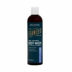 The Seaweed Bath Co. Store The Seaweed Bath Co. Sleep Collection Body Wash, Calm Scent, Vetiver & Geranium, Soothing & Restoring Cleanser, Vegan, Sulfate Free, 12 Oz.