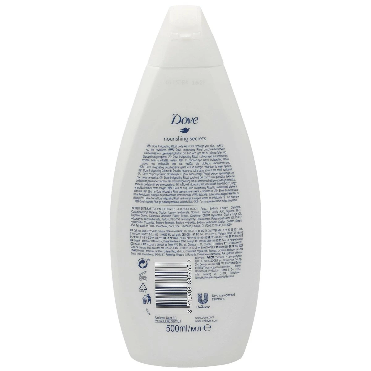 Dove Nourishing Secrets Invigorating Ritual Body Wash, Avocado Oil & Calendula Extract, 16.9 Ounce / 500 Ml 4 Dove Nourishing Secrets Invigorating Ritual Body Wash, Avocado Oil & Calendula Extract, 16.9 Ounce / 500 Ml - Image 2