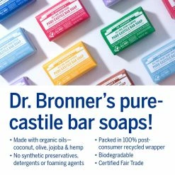 Dr. Bronner's Store Dr. Bronner’s - Pure-Castile Bar Soap (Baby Unscented, 5 Ounce, 3-pack) - Made With Organic Oils, For Face, Body, Hair, Gentle For Sensitive Skin, Babies, No Added Fragrance, Biodegradable, Vegan -Moisturizers Sales six551krx7gf9d79mizm4e5p2zmp