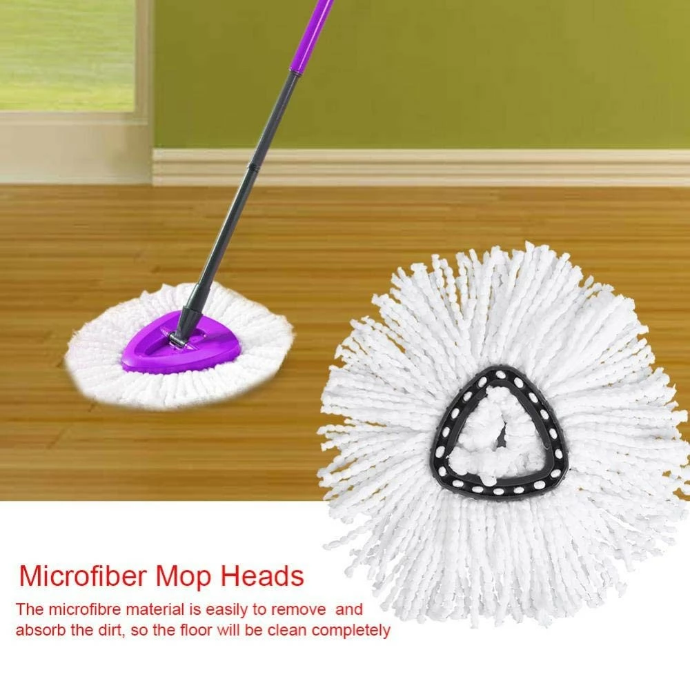 Wytino Mop Replacement Head, Mop Head Refills, Microfiber Spin Mop With Absorbent Strings Easy Cleaning, Mop Head Refill For Floor Cleaning 4 Wytino Mop Replacement Head, Mop Head Refills, Microfiber Spin Mop With Absorbent Strings Easy Cleaning, Mop Head Refill For Floor Cleaning - Image 2