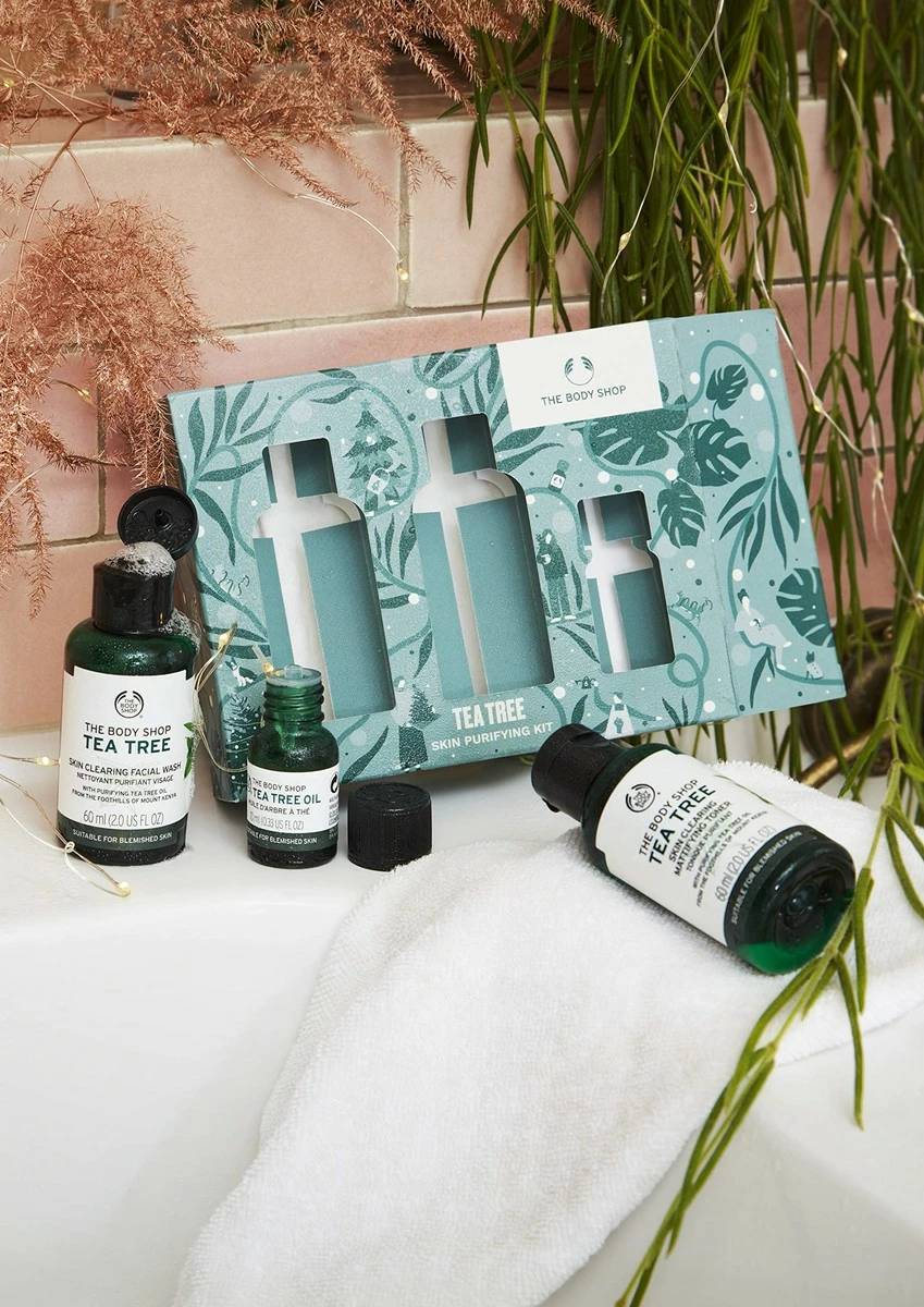 The Body Shop Store The Body Shop Tea Tree 3pc Skin Purifying Gift Set With Oil From Kenya, 4.39 Fl Oz 4 The Body Shop Store The Body Shop Tea Tree 3pc Skin Purifying Gift Set With Oil From Kenya, 4.39 Fl Oz - Image 2