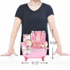 BODY & EARTH Gift Basket For Women - Spa Gift Baskets Body&Earth 8 Pcs Women Bath Sets With Cherry Blossom & Jasmine Scent Bubble Bath, Shower Gel, Body & Hand Lotion, Bath Salts, Valentines Gifts Set For Women 15 BODY & EARTH Gift Basket For Women - Spa Gift Baskets Body&Earth 8 Pcs Women Bath Sets With Cherry Blossom & Jasmine Scent Bubble Bath, Shower Gel, Body & Hand Lotion, Bath Salts, Valentines Gifts Set For Women -Moisturizers Sales sqgancd3ft2d8r7hcw22caz5n854