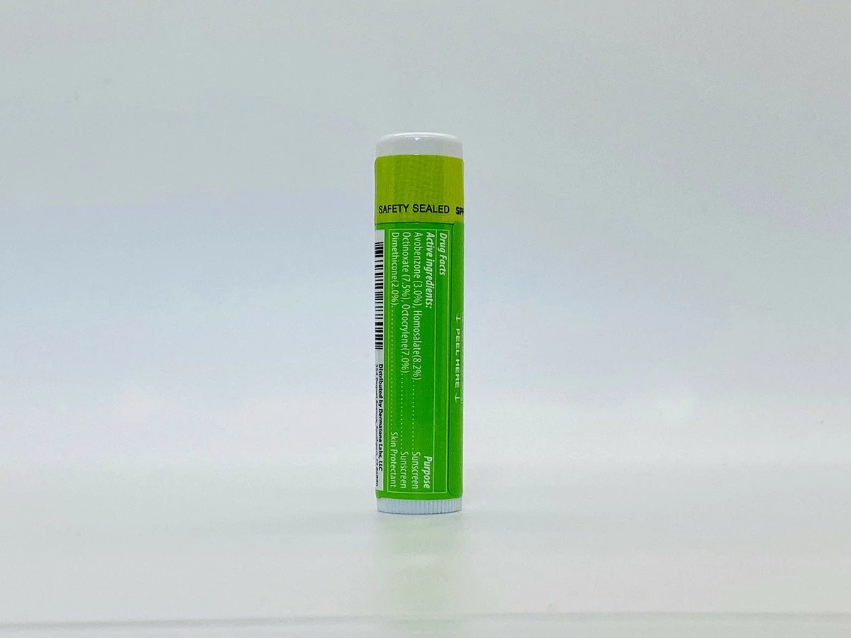 Dermatone Store Dermatone Green Tea Lip Balm SPF 30, 0.15 Oz. - 3-Pack 4 Dermatone Store Dermatone Green Tea Lip Balm SPF 30, 0.15 Oz. - 3-Pack - Image 2