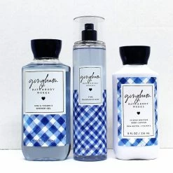 Bath And Body Works Gingham - The Daily Trio Gift Set Full Size - Shower Gel, Fine Fragrance Mist And Super Smooth Body Lotion - 2019