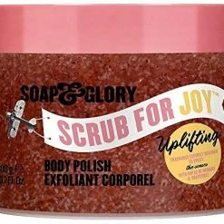 Soap & Glory Uplifting Scrub For Joy Body Polish 10.1 Fl Oz. Body Polish Exfoliant. Notes Of Rhubarb & Grapefruit. Vegan, Oil Free, Paraben Free. 1 Pack