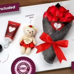 LOVERY Store Valentine's Bath And Body Gift Baskets For Women, Spa Bath Gift Basket - Lovely Red Rose & Jasmine Scent - Plant Essential Oil, With Floral Bouqet Of Soaps, Hand Lotion & Valentine Cuddly Stuffed Bear 8 LOVERY Store Valentine's Bath And Body Gift Baskets For Women, Spa Bath Gift Basket - Lovely Red Rose & Jasmine Scent - Plant Essential Oil, With Floral Bouqet Of Soaps, Hand Lotion & Valentine Cuddly Stuffed Bear -Moisturizers Sales t91yacstsq7wbxp6zaf6jkscp4qt