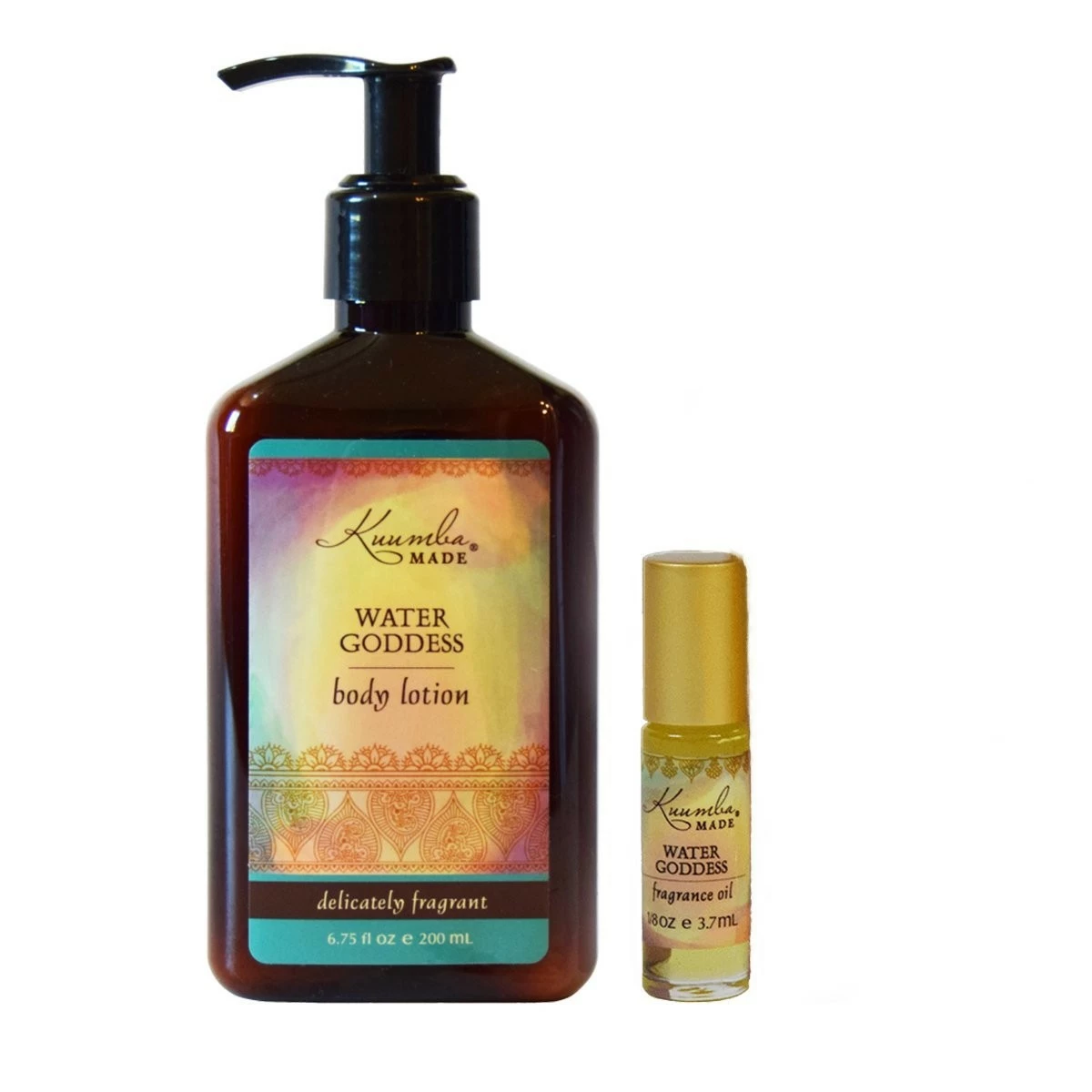 Kuumba Made Fragrance Gift Set, Water Goddess 1/8oz Fragrance Oil With Roll On Applicator And One Water Goddess Lotion 6oz 3 Kuumba Made Fragrance Gift Set, Water Goddess 1/8oz Fragrance Oil With Roll On Applicator And One Water Goddess Lotion 6oz