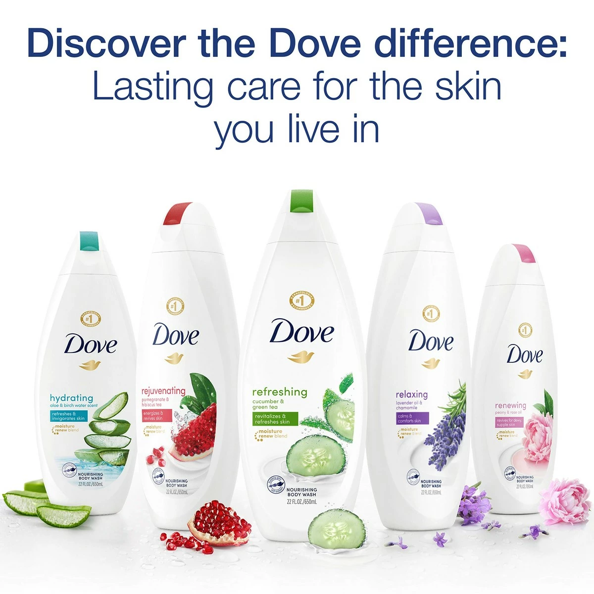 Dove Store Dove Body Wash For Softer And Smoother Skin After Just One Use Lavender Oil And Chamomile Stress Relieving And Calming 22 Oz, 4 Count 5 Dove Store Dove Body Wash For Softer And Smoother Skin After Just One Use Lavender Oil And Chamomile Stress Relieving And Calming 22 Oz, 4 Count - Image 3