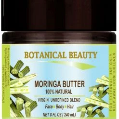 Botanical Beauty MORINGA OIL BUTTER Moringa Oleifera 100% Natural VIRGIN UNREFINED RAW 8 Fl.oz.- 240 Ml. For Skin, Hair And Nail Care.