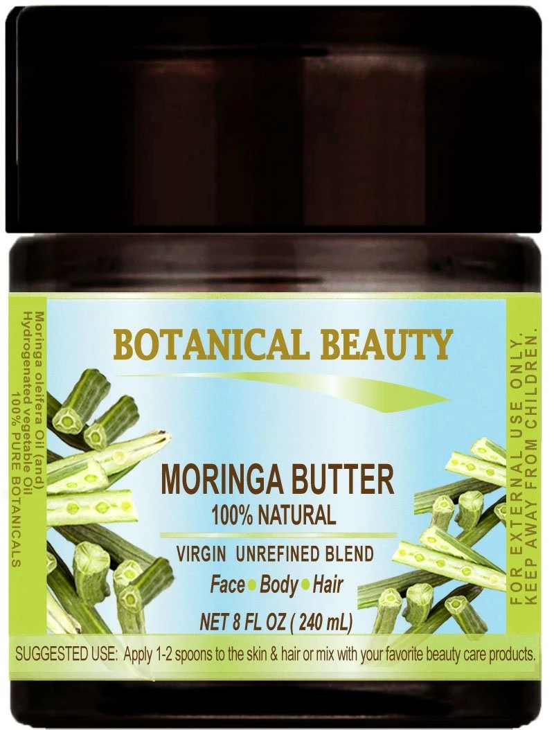 Botanical Beauty MORINGA OIL BUTTER Moringa Oleifera 100% Natural VIRGIN UNREFINED RAW 8 Fl.oz.- 240 Ml. For Skin, Hair And Nail Care. 3 Botanical Beauty MORINGA OIL BUTTER Moringa Oleifera 100% Natural VIRGIN UNREFINED RAW 8 Fl.oz.- 240 Ml. For Skin, Hair And Nail Care.