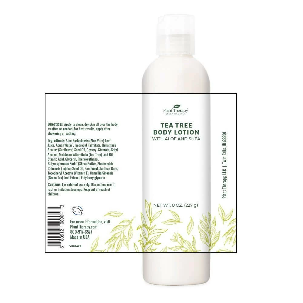 Plant Therapy Store Plant Therapy Tea Tree Body Lotion With Aloe And Shea, Hydrate And Nourish Skin With Botanical Ingredients, 8 Oz 6 Plant Therapy Store Plant Therapy Tea Tree Body Lotion With Aloe And Shea, Hydrate And Nourish Skin With Botanical Ingredients, 8 Oz - Image 4