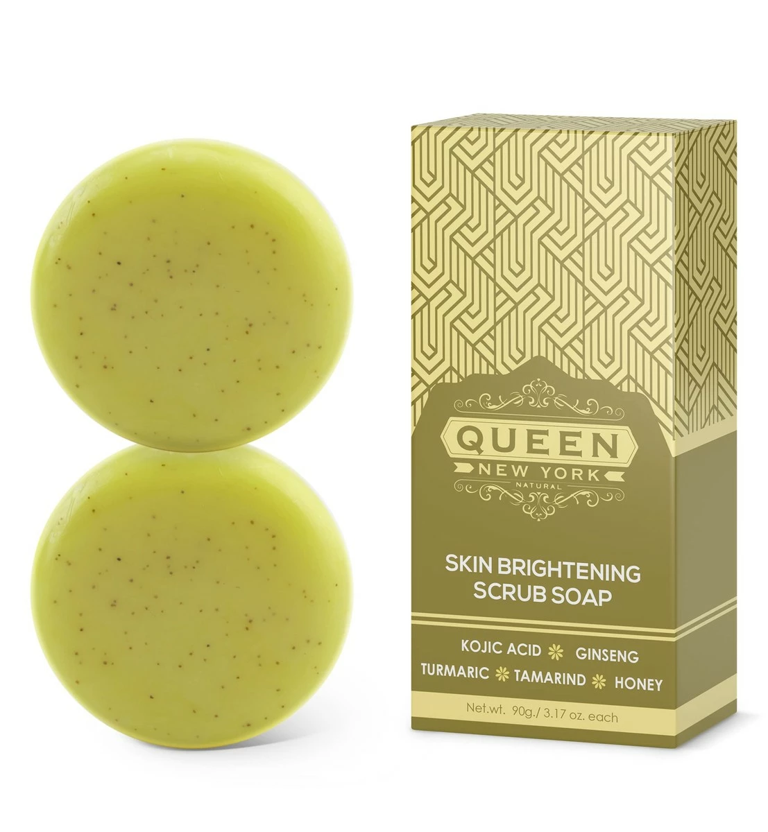 QUEEN NATURAL NEW YORK ORGANIC Kojic Acid+Ginseng Skin Brightening Scrub Soap- Moisturizes, Reduces The Appearance Of Acne Scars Wrinkles, Dark Or Red Spots Vegan Cruelty Free-NO FRAGRANCE-SPF 15 3 QUEEN NATURAL NEW YORK ORGANIC Kojic Acid+Ginseng Skin Brightening Scrub Soap- Moisturizes, Reduces The Appearance Of Acne Scars Wrinkles, Dark Or Red Spots Vegan Cruelty Free-NO FRAGRANCE-SPF 15