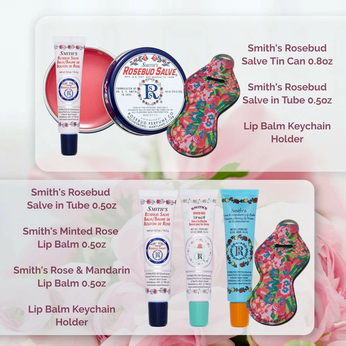 Smith’s Rosebud Salve, Lip Balm And Lip Balm Holder Keychain Bundle - Natural Lip Care Moisturizer, All-Purpose And Case For Teens, Women And Men (Rosebud Salve) 9 Smith’s Rosebud Salve, Lip Balm And Lip Balm Holder Keychain Bundle - Natural Lip Care Moisturizer, All-Purpose And Case For Teens, Women And Men (Rosebud Salve) - Image 7