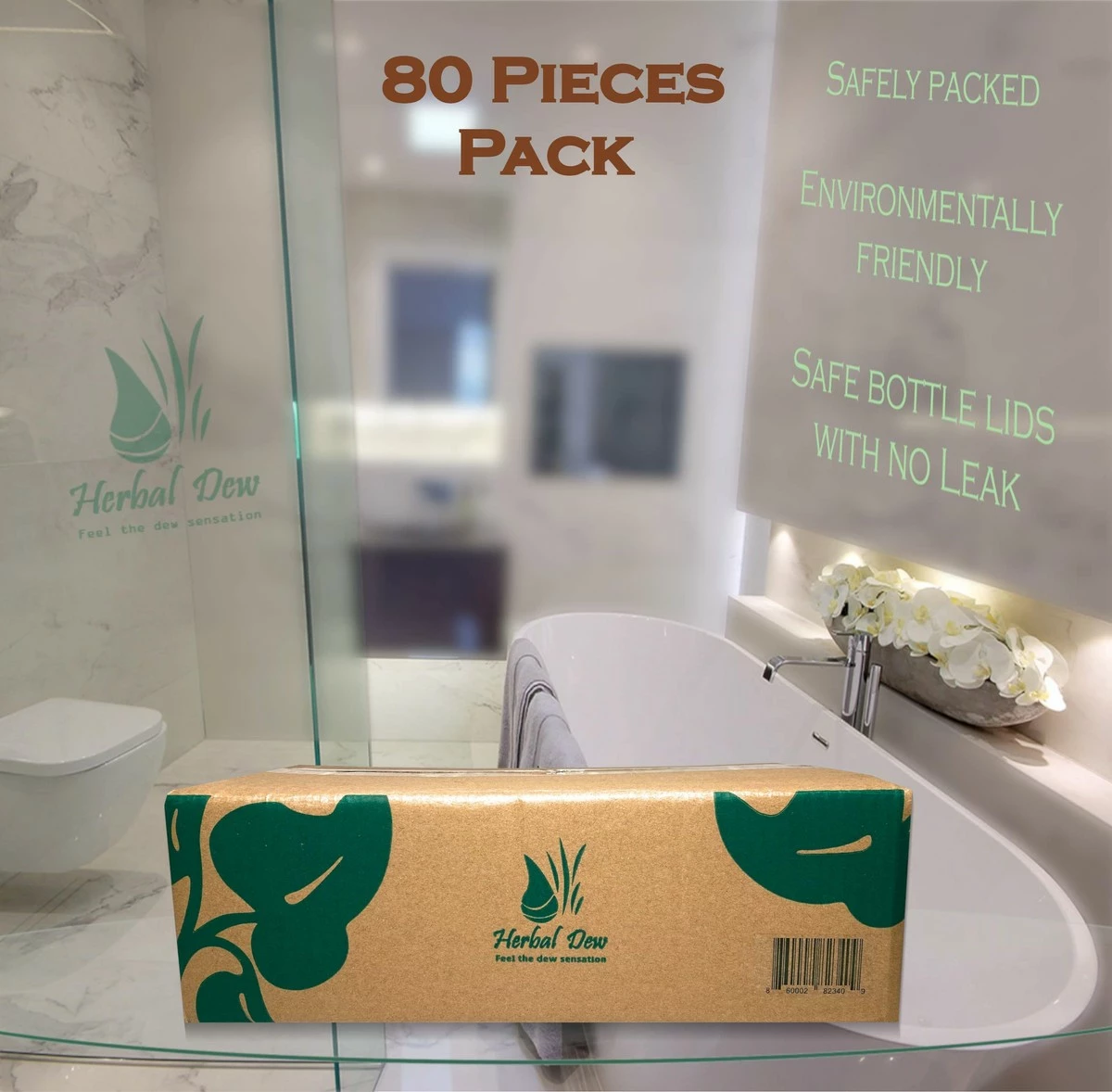 Herbal Dew Hotel Amenities And Travel Size Toiletries Sets: Shampoo & C., Body Wash, Body Lotion And Bar Soap, Aloe & Mint Fragrance, 20 Sets=80 Pcs 6 Herbal Dew Hotel Amenities And Travel Size Toiletries Sets: Shampoo & C., Body Wash, Body Lotion And Bar Soap, Aloe & Mint Fragrance, 20 Sets=80 Pcs - Image 4