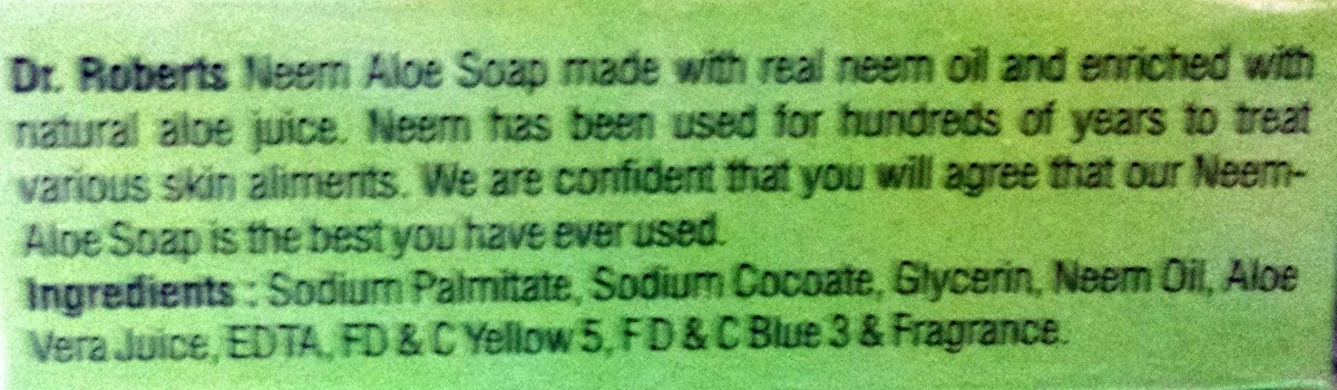 Dr Robert Original Neem Soap With Aloe - Deep Cleansing Bar - 4-Pack - 4.4 Oz Ea (Green) 4 Dr Robert Original Neem Soap With Aloe - Deep Cleansing Bar - 4-Pack - 4.4 Oz Ea (Green) - Image 2