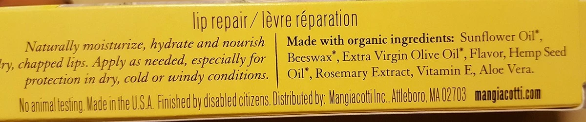 Mangiacotti Store Mangiacotti Mini Lip Repair 0.15 Oz. - Lemon Verbena 3 Mangiacotti Store Mangiacotti Mini Lip Repair 0.15 Oz. - Lemon Verbena
