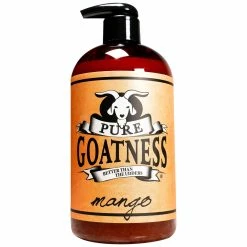 Pure Goatness Premium Goat Milk Lotion Natural Skincare Body Hand And Face Rejuvenating And Cleansing Moisturizer (Mango, 16oz)