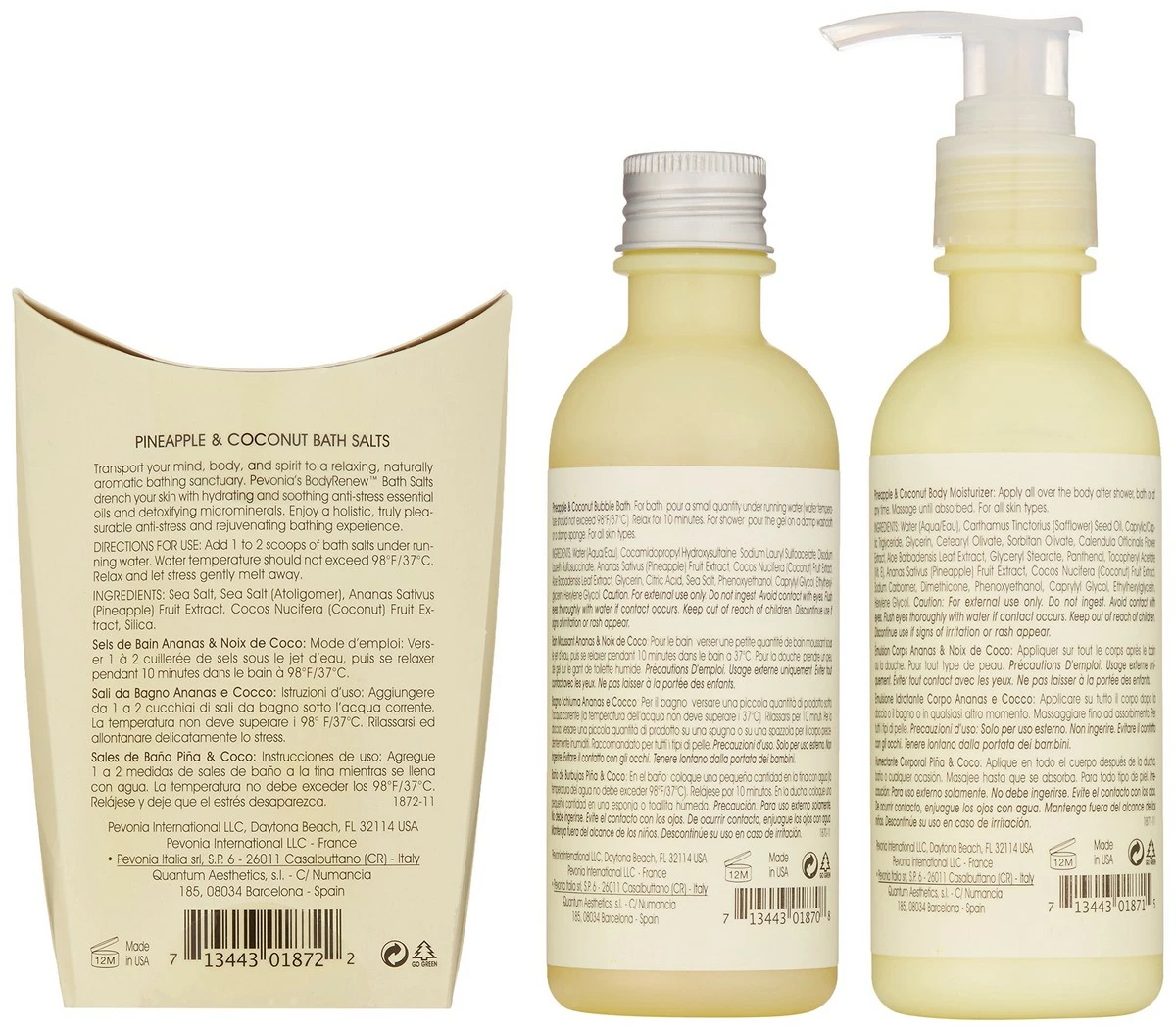 Pevonia BodyRenew Gift Set, Pineapple & Coconut 5 Pevonia BodyRenew Gift Set, Pineapple & Coconut - Image 3