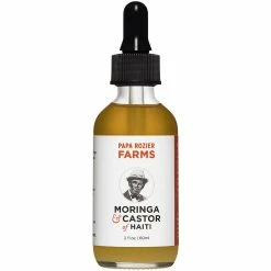 Papa Rozier Farms Store Moringa Oil & Castor Oil 50/50 Blend - How Mother Nature Would Want It - 2oz - 100% Pure - Cold Pressed - Hexane Free - For Hair, Skin, Eyelashes, Eyebrows & Nails - From Papa Rozier Farms