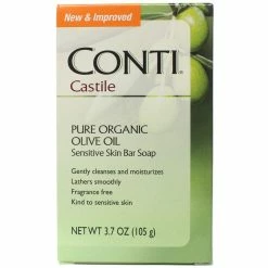 Conti Castile Pure Organic Olive Oil Sensitive Skin Bar Soap 3.7 Ounce (Value Pack Of 10)