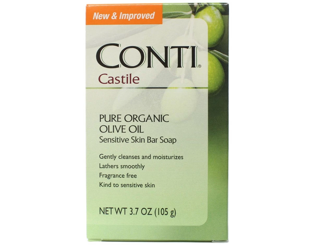 Conti Castile Pure Organic Olive Oil Sensitive Skin Bar Soap 3.7 Ounce (Value Pack Of 10) 3 Conti Castile Pure Organic Olive Oil Sensitive Skin Bar Soap 3.7 Ounce (Value Pack Of 10)